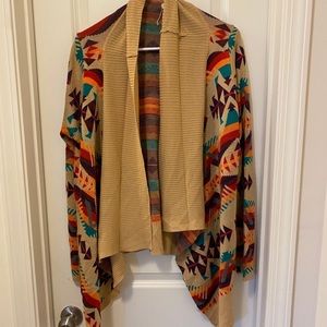 Open hi lo cardigan